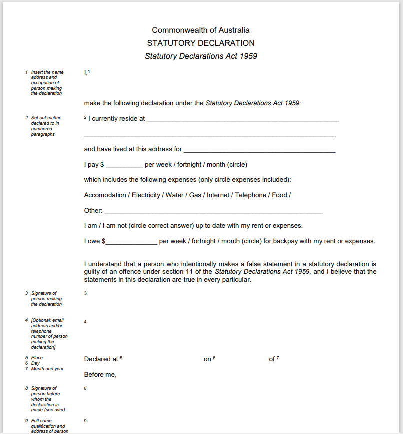 Stat Dec Stamp Example Ready... Set... Prepare! (DRAFT) - WA No Interest Loans